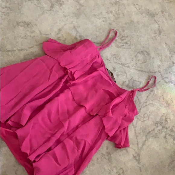 BCBG chiffon pink double layer flowy size M - Picture 5 of 5